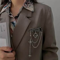 체인 브로치 자켓 점버 정장 엔틱 옷핀 여자 남자 부토니에 빈티지 옷핀브로치