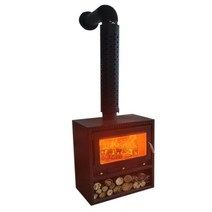 유럽 장작 겨울 난방 벽난로 거실 인테리어 펜션 난로, 블랙 40평