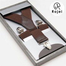 [로제이]남성 캐주얼 무지 서스펜더 멜빵 RMGS002_BR