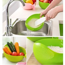Rice Washing Filter Strainer Basket Colander Sieve Fruit Vegetable Bowl Cleaning Tools Home Kitchen, 한개옵션0