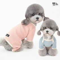 펫느 강아지옷 고양이옷 러블리 올인원 티셔츠, 파스텔 블루