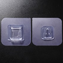 양면 자체 접착 투명 벽걸이 후크 욕실 주방 벽 걸이, 5pair