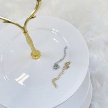 꼬리체인 길이 조절 가능 게고리 포함 팔찌 목걸이 만들기 재료 부자재 DIY, 실버