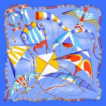 마우리치오 비니 일발레또 스카프, one size, 블루