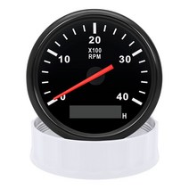 타코메타 타코미터 보트 6K/8K RPM 4000 디젤 가솔린 자동차 용 rpm 게이지 아워 포함 빨간색 백라이트 9, 06 4000rpm Gauge