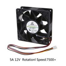 DC 브러시리스 냉각 팬 12cm 4p 볼 베어링 고속 7500rpm 12038 팬
