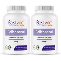 BESTVITE 폴리코사놀 25mg 180캡슐 2팩세트