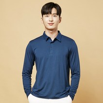 나인앤나인 기능성 스판 카치온 Y카라 긴팔 티셔츠(S-4XL) BM211T401