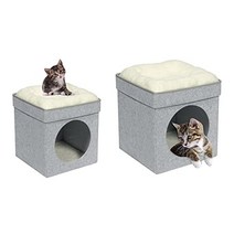 고양이 빌라 캣타워 b fsobeiialeo 실내용 고양이 집 접이식 고양이 콘도 큐브 12.634+ 1734 밝은 회색
