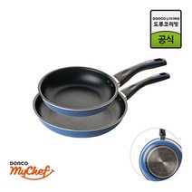 도루코 퓨어라이트 애쉬블루 IH 인덕션 프라이팬2종세트[24+28cm]