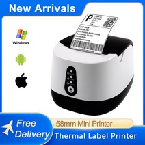 레이저각인 라벨프린터 IENRONPRITER 58mm 열전사 프린터 지원 USB 또는 블루투스 영수증 미니 POS 기계 가, 02 Bluetooth_01 EU 플러그