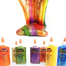 쁠루모 글리터 슬라임 베이스 레드, 1개