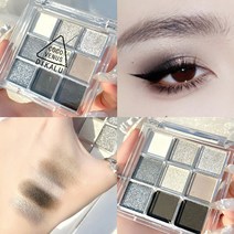 매트 핑크 블루 9 색 아이섀도 팔레트 펄리 어스 컬러 글리터 오래 지속되는 샤이니 아이 피그먼트 휴대용, 한개옵션1, 10 10
