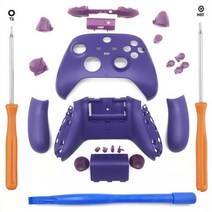 XBOX컨트롤러 케이스 액세사리 엑스박스패드 하우징 교체 Xbox 시리즈 S & X 컨트롤러 풀 세트 전면 후면 쉘 플레이트 커버 (버튼 포함) 게임 패드, Purple
