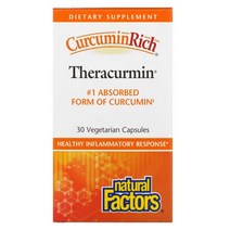 내추럴 팩터스 커큐민 CurcuminRich Theracurmin 30 식물성 캡슐, 30개