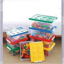 레고 자동차 장난감 정리 블럭 인형 소품 투명 다용도 욕실 수납 기저귀 리빙 플라스틱 수납 함 정리함 보관함 박스, 소형-옐로우