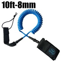 서핑 리쉬 정리 판매 코일 가죽 끈 패들 코일 가죽 끈 보드 가죽 끈, 10피트-8mm 블루