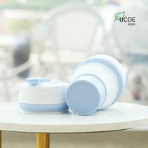 퓨코이 접이식 실리콘 텀블러2, 480ml, 파스텔블루