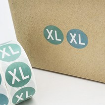 의류 사이즈표시 XL 스티커 1롤