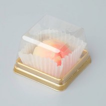 화과자케이스(1구)골드 / 6x6x4cm 100개 // 화과자포장 떡포장 양갱포장