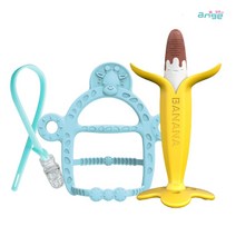 앙쥬 선물세트 치발기2p +클립1p 세트 치발기, 선물세트11 (초코바나나+팔찌블루)