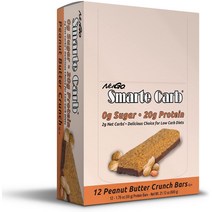 누고뉴트리션 Smarte Carb 바 피넛 버터 크런치 바 12개 각 50g