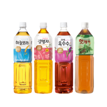 차음료 4종 모음 1.5L 페트 8개 하늘보리 결명자차 자색옥수수수염차 헛개차, 하늘보리 1.5Lx4, 헛개차 1.5Lx4