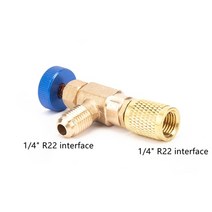 에어컨냉매벨브 컨트롤벨브 r410a r22 14용 냉동 충전 어댑터 액체 안전 193, 시안, 1개