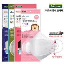 [네퓨어] KF94 끈조절 마스크 25매 30매 황사 미세먼지 마스크, 네퓨어 KF94 하운드그린 6팩(30매)