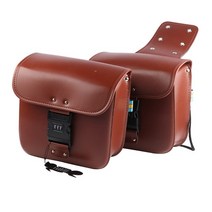 오토바이탱크백 클래식바이크가방 할리 데이비슨 Sportster XL 883 1200 XL883 PU 가죽 안장 가방 오토바이 액세서리화물 사이드 도구 보관, ABrown
