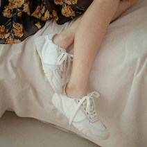 슈벅 여성용 가죽 밴딩 스니커즈