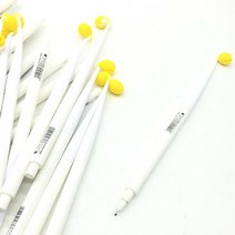 야오야오 다빈 2탄 콩나물볼펜(노랑콩나물/익은거)볼펜심 인쇄 판촉 신기한 검정 실리콘 잘써지는 부드러운, 1개, 노랑콩나물(익은거)