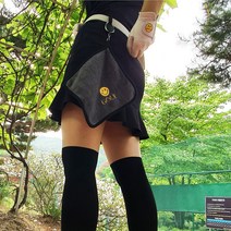 해피골프 볼 타월 골프공 수건 골프채 클리너 자동 릴 포함 노캐디 라운딩준비물, 노랑
