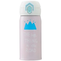 원터치 보온보냉 초등학생물통 어린이물병 350ml (퍼플), 퍼플