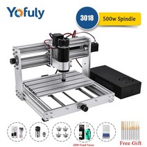 금속 각인기 레이저커팅기 cnc 3018 pro max 알루미늄 조각 기계 500w 스핀들 grbl 제어 diy 20w 레이저 조각기 컷 mdf 용 목재 라우터, 20w 고정 초점, 오프라인으로
