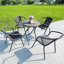 테이블 의자 세트 4인 원형 마당 야외 정원 테라스 발코니 식탁 이케아, 상세페이지 참조