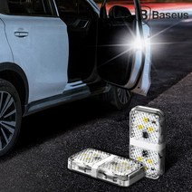 BASEUS 정품판매점 LED 자동차 도어 오픈 경고등 비상등 후방경고등 사고예방, 블랙(CRFZD-01)