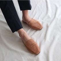225-265mm 스웨이드 베이직 블로퍼 뮬 슬리퍼 스웨이드 로퍼화 블로퍼