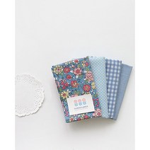원단패키지 타샤패치(블루)4종 1/8마 66662, 1/4마(45cmX55cm)4장