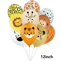 파티풍선 생일파티용품 숫자/문자풍선 호랑이 사자 표범 걷는 동물 호일 풍선 정글 사파리 생일 파티 장식 선물 장난감 헬륨 공기 글로브 1 개 현관문이벤트, 10pcs balloons A+as picture sh