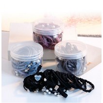 방울머리끈 헤어타이 데일리 헤어고무줄 [도매셀럽] 헤어슈슈 머리끈/대용량머리끈 24종 헤어끈 머리고무줄