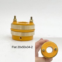슬립링 모터 기어 전기 2 웨이 50mm OD 슬립 링 발전기 로터리 조인트 카본 브러시 타입 전류 베개 포장 기계 스위블, Flat 20x50x34-2, 1pcs