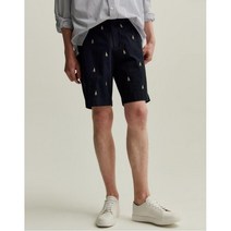 [21SS 헤지스 남성]네이비 퍼피자수 면혼방 밴딩숏팬츠HZPA1B504N2