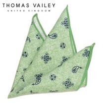 [THOMAS VAILEY] 토마스베일리 행커치프 - 트윌페이즐리 그린