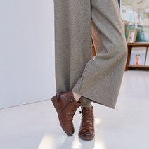 여성 천연가죽 명품 앵글부츠 심플베이직 발편한 4cm몰드창 40 50대 방한부츠