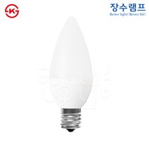 우리조명 장수램프 LED 촛대구 불투명 5W, 전구색(E17), 1개