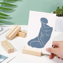 더플라시보 원목 우드 명함꽂이 메뉴판 사진 엽서 홀더