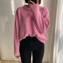 오오엘 여성용 데일리 소프 라운드 니트