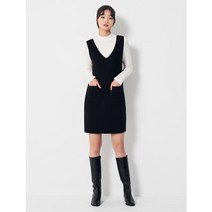 남성 에잇세컨즈 네이비 니트 슬리브리스 원피스 351Y71IS1R