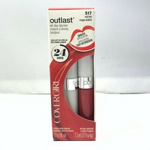 Covergirl Outlast 올데이 립 컬러 위드 탑코트 (.06oz .07oz.), 517 레드 핫